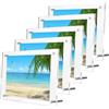TUKA-i-AKUT 5X Acrilico Cornice Portafoto per Foto di 15x20cm, Cristallo Trasparente a Doppio Acrilico Pannello, Cornice per Display da Tavolo per Documenti Certificati Volantini Poster, TKD9400-8z-5x