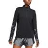 Nike Element Flash Gx Longsleeve, T-shirt Donna, Nero (Black/Reflective Silv), (Taglia Produttore: Medium)