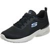 Skechers Path, Skech-Air Dynamight SPLENDIDO Percorso Donna, Black Mesh/Periwinkle Trim, 43 EU