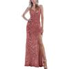 Cocila Donna Elegante Paillettes Vestito Lungo Abiti Casual Eleganti da Donna Abiti Sexy Abiti da Lunghi con Paillettes Abito da Vestito Ragazza Diciottesimo (Pink, S)