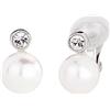 Traveller Orecchini a clip - Perla 10 mm bianco - Cristallo - placcati platino - 113880
