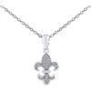SILVEGO - DCC1608267N - Collana da Donna in Argento 925 Giglio con Zirconi Bianchi