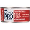 Monopro lo specialista Cat Adult Sterilised Grain free Mousse 85 gr - Manzo Monoproteico crocchette cani Cibo umido per gatti