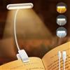 iFalarila 1 Luce da Lettura Ricaricabile con Cavo Tipo-C, 12 LED Lampada da Lettura con Clip [3 Colore e 10 Luminosità] Lampade da libro Letto Clip Flessibile a Collo d'oca Piccola per Bambini
