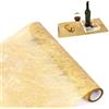 Wilsonzin Runner da tavolo in tessuto non tessuto Runner Oro da Tavolo 10M x 30CM DIY Runner da Tavola in Oro Rotolo Natalizio per Matrimoni, Feste, Compleanni, Natale, Pasqua Decorazioni