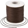 Craftdady Rotolo di corda in poliestere cerato per la creazione di gioielli, perline e macramè, 169 m x 0,5 mm, colore: marrone