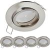 YanFeiYit 5 faretti a LED da incasso, 3 Watt, luce bianca calda, 230 V, dimmerabile, modulo GU10, orientabile, diametro foro 68 mm, montaggio a soffitto