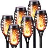 Geemoo Luci Solari Esterno Giardino Fiamma 6 Pezzi Lampade Solari da Giardino Torcia Luce con Effetto Fiamma Tremolante Realistico, Luci Decorative per Esterno, Giardino, Patio, Prato, Corridoio