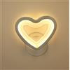 damastoreitalia Universo Applique led da parete a muro illuminazione per interno a forma di cuore stile moderno lampada 6W (Luce calda - 3000K)