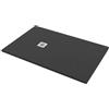 Bagnoexpert Piatto doccia 100x140 h.2 8 in marmo resina effetto pietra grafite opaco Ardesia