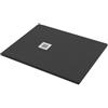 Bagnoexpert Piatto doccia 80x90 h.2,8 in marmo resina effetto pietra grafite opaco Ardesia