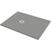 Bagnoexpert Piatto doccia 100x120 h.2 8 in marmo resina effetto pietra grigio opaco Ardesia