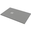 Bagnoexpert Piatto doccia 100x140 h.2 8 in marmo resina effetto pietra grigio opaco Ardesia