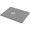 Bagnoexpert Piatto doccia 70x80 h.2,8 in marmo resina effetto pietra grigio opaco Ardesia