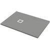 Bagnoexpert Piatto doccia 75x100 h.2,8 in marmo resina effetto pietra grigio opaco Ardesia