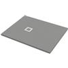 Bagnoexpert Piatto doccia 80x90 h.2,8 in marmo resina effetto pietra grigio opaco Ardesia