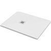 Bagnoexpert Piatto doccia 75x90 h.2,8 in marmo resina effetto pietra bianco opaco Ardesia