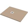 Bagnoexpert Piatto doccia 75x90 h.2,8 in marmo resina effetto pietra sabbia opaco Ardesia