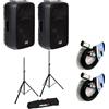 Italian Stage IS SPX15AUB 2Diffusori audio 400w peak + 2Stativi + 2Cavi
