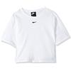 Nike W NSW Essntl SS Crop Gx, T-Shirt Donna, White/Black, 2XL