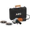 SMERIGLIATRICI ANGOLARE WS 8-125 800W SLK1 125MM CON VALIGETTA E DISCO DIAMANTATO AEG