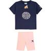 Diadora JG.Set SS Sport Art, Classic Navy, S Bambine e Ragazze