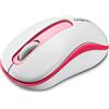Rapoo M10 Plus, Mouse Ottico Wireless 2.4 GHz, ambidestro, 2D, 1000 dpi,ricevitore Nano USBcompatibile con Windows e Mac OS - batteria 12 mesi. 17300 - rosso