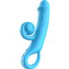 SuperLove Double Lust Snail Realistic Vibrator Turquoise