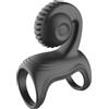 SuperLove Snail Vibrating Double Ring Black