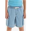 Tezenis Bermuda Bimbo Cargo In Denim Con Coulisse Bambino Azzurro