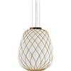FontanaArte Pinecone Grande oro, bianco lampada a sospensione