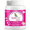 DAVIANFEED Lorifeed Baby - Pappa per Lori 800 g - Polvere Nutriente per la Crescita degli Uccelli Nettafori - Prime Settimane - Favorisce la Crescita - Davianfeed