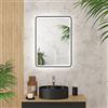 Aurlane Specchio Bagno con illuminazione LED e contorno nero - 50 x 70 cm - GO Black LED