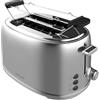 Cecotec Toast&Taste 1000 Retro Double Inox Tostapane Verticale, 2 Fette, 980 W, 2 Slot larghe da 3,8 cm e Corte, Acciaio inossidabile, Aste superiori, Potenza regolabile, Vassoio Raccolte
