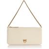 Pinko Horizontal Flat Vitello, Borsa Donna, Z14Q_Bianco Seta-Antique Gold, Taglia Unica