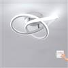 Lumiup Plafoniera LED Soffitto Dimmerabile, 30W Plafoniera LED Moderni, 3 Temperatura Colore Lampadario Soggiorno Trifogli, 3000K/4000K/6500K Lampadario LED Cucina Camera Da Letto Ufficio (Ø30CM)