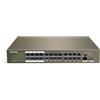 Tenda TEF1126P-24-250W switch di rete Non gestito Fast Ethernet (10/100) Supporto Power over Ethernet (PoE) Grigio