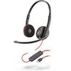Plantronics - Blackwire 3220 - Cuffie cablate a doppio orecchio (stereo) con microfono a braccio - USB-C per la connessione a PC o Mac