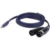 Dap Audio Cavo Adattatore da Mini Jack Stereo a Doppio Cannon Xlr Maschio 3p da 1,5 mt FL46150