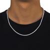 Collana Tennis in Acciaio con Zirconi Bianchi da 3 mm Uomo Donna Elegante 60cm