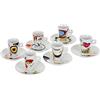 Zeller 26505 Set Tazzine da caffè Faces, Porcellana, Multicolore, 0.1x5x6.7 cm, 6 unità
