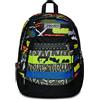 Seven Zaino Scuola Advanced, FLUO BEL S Nero e Verde, Zaino Doppio Scomparto con Tasca Porta PC, Tasca Porta Borraccia, Tasca con Organizer, Scuola, Bambini e ragazzi