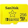 Sandisk 256gb Scheda Microsdxc Per Console Nintendo Switch Fino A 100 Mb/s Uhs-i Class 10 U3
