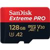 Sandisk 128gb Extreme Pro Scheda Microsdxc + Adattatore Sd + Rescuepro Deluxe, Class 10