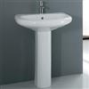 FRANKE Lavabo con colonna in ceramica 66x55 cm bianco monoforo - Shira