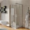 DEGHI Box doccia 80x80 cm angolare scorrevole vetro trasparente anticalcare e profilo cromo 195h - Moritz