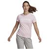 adidas Essentials Slim Logo, T-shirt Donna, Clear Pink/White, S