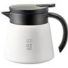 Hario CD-V60-02-white-600ml Brocca termica Isolata Server V60-02-bianco-600ml, Acciaio inossidabile, Bianco