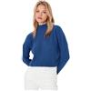 Trendyol Maglione Oversize a Collo Alto Maglia di Tuta, Indaco, L Donna