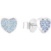 s.Oliver Orecchini a perno in Argento 925 Gioielli da orecchio per bambine, con zirconi sintetici, 0,7 cm, blu, cuore, in confezione regalo, 2036824